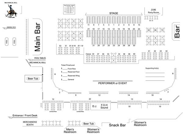 8 Seconds Saloon Seating Chart