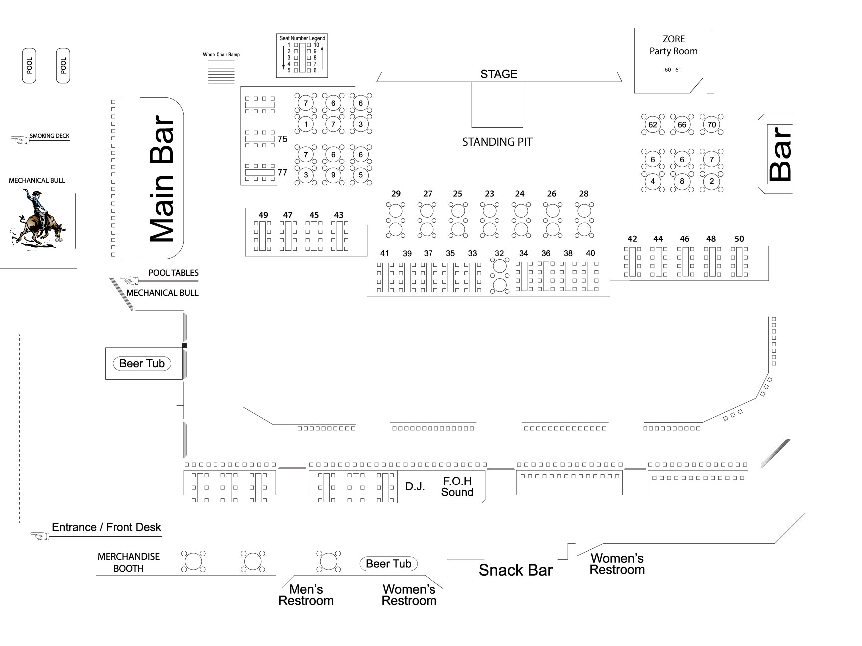 Seating Charts 8 Seconds Saloon