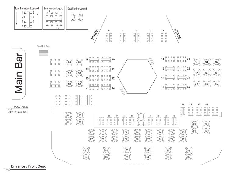 Concert Seating 8 Seconds Saloon